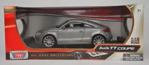 Motormax Modello Auto Diecast Scala 1/18 2007 Audi TT 8J Coupe Grigio Porte Aperte MKII - Foto 1 di 6