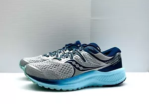 Saucony Womens Omni ISO 2 Gray/Blue/Silver Running Shoes~Size 7~EXC CONDITION! - Picture 1 of 13