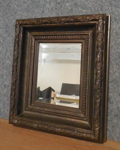 Großer Massivholz-Wandspiegel "22x25"" rechteckig abgeschrägt individuell gerahmt - Bild 1 von 12