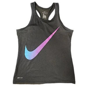 The Nike Tee Racerbank Dri-Fit Tank Blue Purple logo - Picture 1 of 5