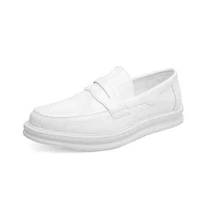 Moda Mocasines sin cordones Cuero Hombres Zapatos Punta Redonda Negocios Informales Zapatos Planos - Imagen 1 de 25