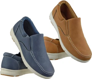 Mens Slip On Walking Driving Smart Casual Loafers Boat Deck Moccasins Shoes Size - Picture 1 of 28