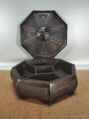 12'' Chinese Antique Wood Box natural old Mahogany Box Storage Box - Image 1 of 4