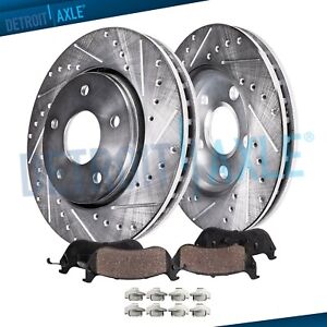 Front Ceramic Brake Pad & Coated Rotor Kit for 1998-2003 Toyota Sienna