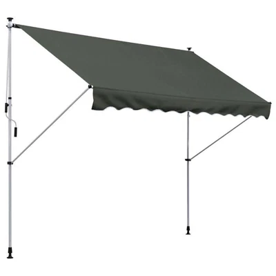 Store Banne Manuel Outsunny 3x1,5m Anti-UV Gris - Photo 1/4