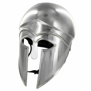Casco de acero decorativo medieval calibre 18 armadura griega corinto recreación - Imagen 1 de 5