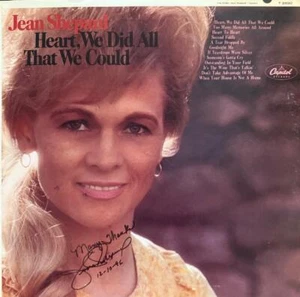 JEAN SHEPARD HAND SIGNED AUTOGRAPH LP ALBUM "HEART,WE DID ALL THAT WE COULD" - Imagen 1 de 2