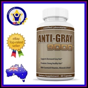 ANTI GRAY 9000 Grey Hair Vitamins Saw Palmetto Biotin Hair Loss Supplement - Picture 1 of 4