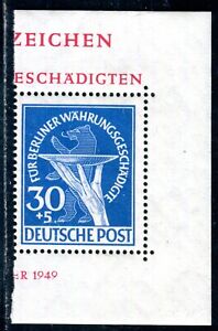 BERLIN 1949 70 ** POSTFRISCH TADELLOS aus BLOCK 1 mit RAND (M1998