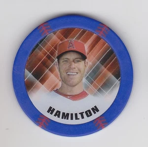 Josh Hamilton - 2015 Topps Chipz - Blue Poker Chip - Los Angeles Angels - Bild 1 von 2