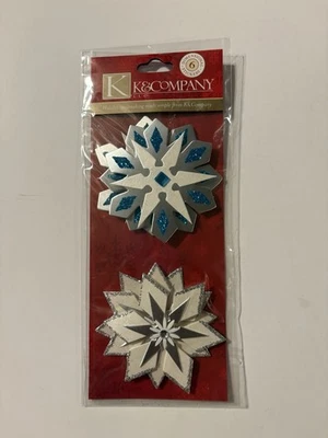 Pegatinas de Navidad K&Company - Portapapeles Copo de Nieve - Nuevas en Paquete Foto 1 de 4