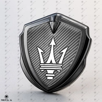 Calcomanía Maserati Estilo Premium | Insignia emblema escudo marco metal personalizado Foto 1 de 3