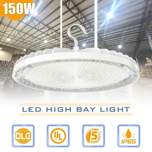 150W UFO LED High Bay Light Warehouse Factory Commercial Work Gym Lighting 5000K - Picture 1 of 13