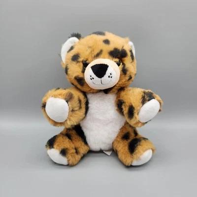 The Bear Factory Cheetah Plush 9" Stuffed Animal Toy 2001 VTG Soft Glittery Eyes - Image 1 of 4