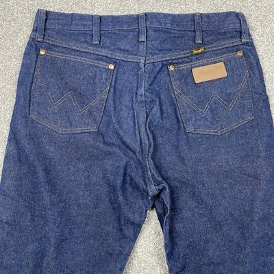 Vintage Wrangler Jeans Mens 35x32 HEMMED (Fits 33x26) 0013MWZ Western Cowboy EUC - Image 1 of 4