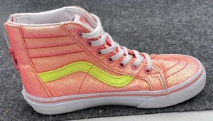 Vans Zapatos Sk8-Hi Brillo Cremallera Coral Amarillo Parte Superior Alta Niños Tenis - Talla 13.5 - Imagen 1 de 13