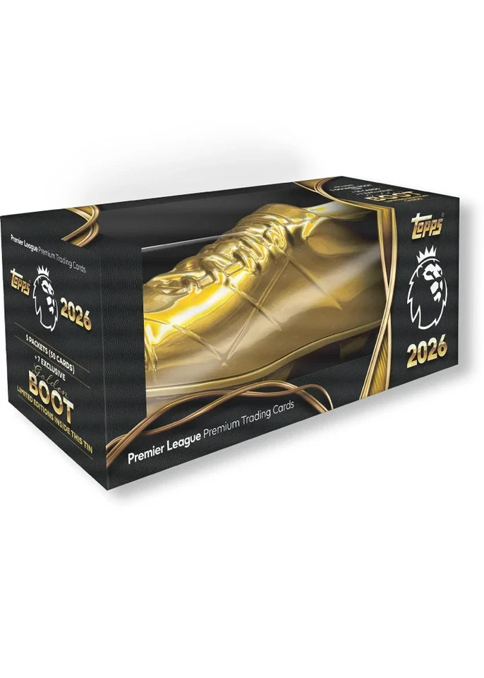 TOPPS PREMIER LEAGUE 2026 | GOLDEN BOOT TIN | SEALED | LIMITED EDITION CARD INCL