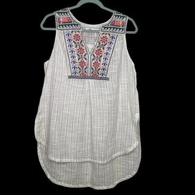 Camiseta sin mangas Anthropologie Floreat para mujer 8 boho floral bordada sin mangas nueva con etiquetas Foto 1 de 4