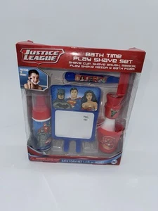 Juego de afeitado DC Justice League Bath Time Play cepillo de juguete espejo taza de afeitar espuma de baño  - Imagen 1 de 2