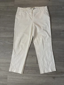 Etro Hose Damen 46 Elfenbein Baumwollmischung Tapered Leg Trousers Italy Quiet Luxus - Bild 1 von 7