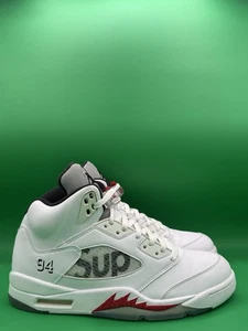 Air Jordan 5 “Blanco Supremo” Talla 10 Caja Original (824371-101) - Imagen 1 de 7