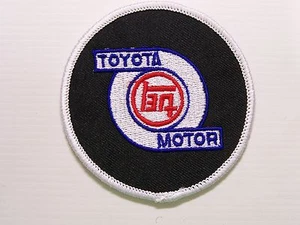 TOYOTA MOTOR CORPORATION EMBROIDERED PATCH WOVEN CLOTH BADGE SEW-ON RACING V8 - Picture 1 of 1