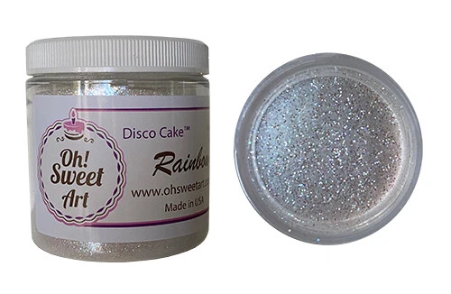 DISCO CAKE® DUST RAINBOW 4oz fondant glitter cake decorating cupcakes - Image 1 of 3