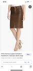 NWT NYDJ 6 Emma Coated Faux Leather  Twill Liquid Skirt W/ Lift &Tuck Technology