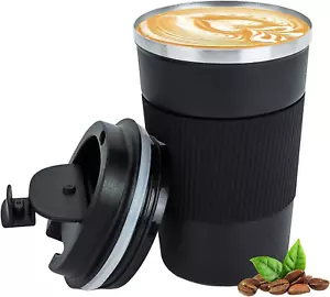 Travel Coffee Mug Spill Proof 12Oz, Insulated Coffee Mug, Thermos Coffee Tumb... - Picture 1 of 12