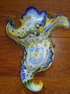 ALTES FÜLLHORN STEINGUTSTRAUSS ANGOULEME RENOLEAU GORAS 33 cm - Bild 1 von 12