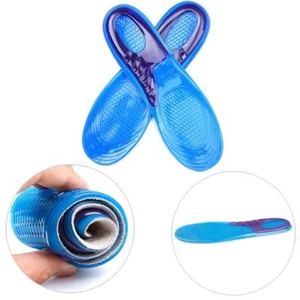 Ladies L XL Silicone Insoles w/ Arch Pads Cushions Feet Shoe Gel Heel foot-care - Picture 1 of 8