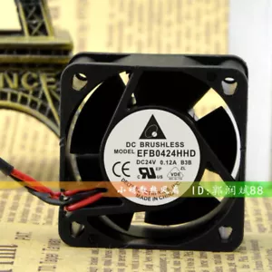 DELTA EFB0424HHD 24V 0.12A 4cm 4020 Server Chassis Cooling Industrial Fan - Picture 1 of 4
