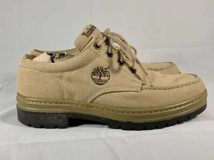 Timberland Canvas Low Cut Men Shoes Beige SZ 8.5M Style 69001 - Picture 1 of 10