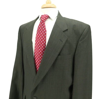 VTG Jos A Bank Gordon Brown Green Gray Glen Plaid Blazer Sport Jacket 46EXL - Image 1 of 4