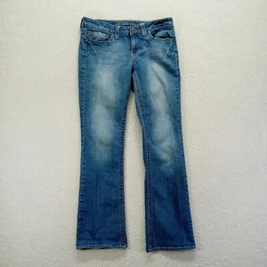 Refuge Jeans Womens Juniors 7 Blue Bootcut Stretch Denim Medium Wash 30 - Picture 1 of 11