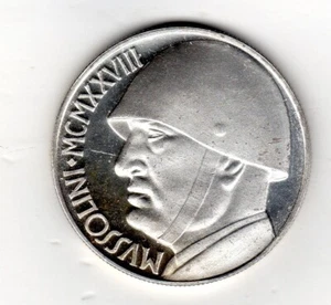 MEDAILLE MEDAL Italie ITALY ITALIA 20 LIRE MUSSOLINI 1943 - Picture 1 of 2