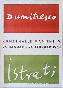 Poster Plakat - Sorin Dumitrescu - Panait Istrati - Kunsthalle Mannheim 1963 - Picture 1 of 1