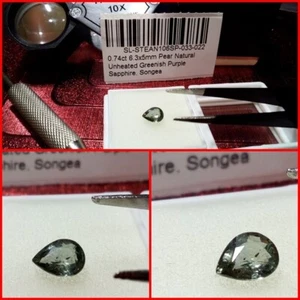 Zafiro natural Púrpura talla Pera 0.74 Cts. - Imagen 1 de 7