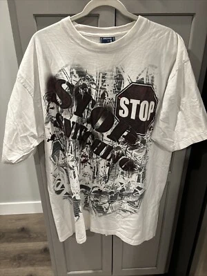 Camisa DELUXE BY LG Stop Snitching Talla XL Y2K Camiseta Estampada Hip Hop De Colección Foto 1 de 4