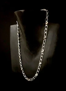 Tiffany & Co 925 Sterling Silver/18K Yellow Gold Curb Link Necklace pouch/box - Picture 1 of 9