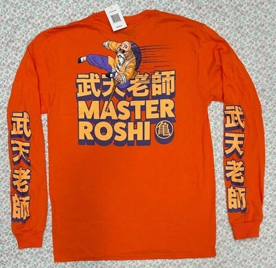 Camiseta manga larga DRAGON BALL Z Master Roshi para hombre DBZ Goku Foto 1 de 3