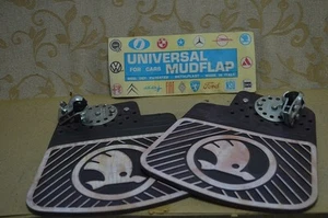 NOS VINTAGE CLASSIC SKODA 1000 1200 Universal Rubber Mudflaps Set Accessories  - Picture 1 of 3