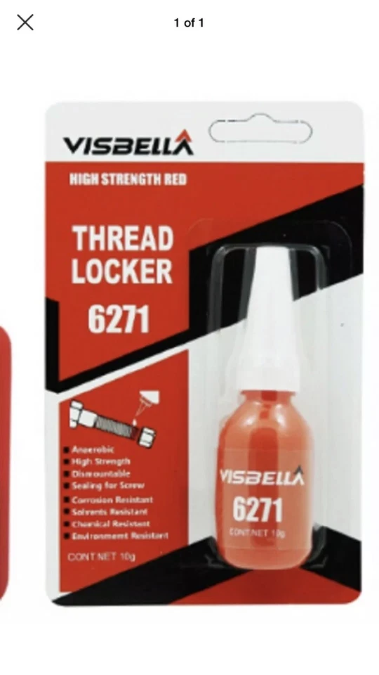 VISBELLA Thread Lock Medium Strength Sealant Nut Bolt Screw Anti Vibration 10 ml