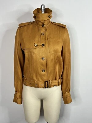 Vtg John Galliano SS2000 Yellow Military Jacket FR42 US8 - Image 1 of 4
