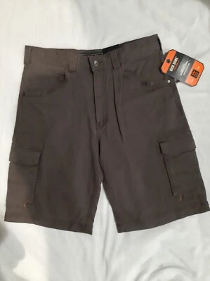 Pantalones Cortos de Trabajo Carga Marrón Chocolate Oscuro Paredes 11" Entrepierna Talla 30 Elastizados Nuevos con Etiquetas  Foto 1 de 3