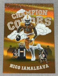 Tarjeta de fútbol americano Nico Iamaleava Champion Colors de Onit ~ 2023 2024 Tennessee Vols - Imagen 1 de 4