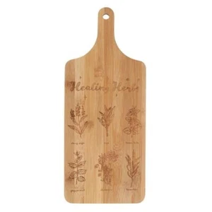 Hierbas curativas madera bambú tabla de cortar cocina inc. lavanda salvia grande 46 cm - Imagen 1 de 1