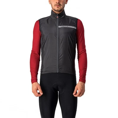 Chaleco elástico Squadra para hombre, a prueba de viento con cremallera completa y cuello alto para... Foto 1 de 4