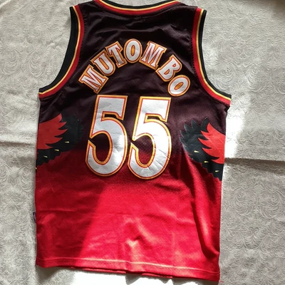 Dikembe Mutombo Adidas Atlanta Hawks Jersey #55 Small NBA Basketball Sports - Image 1 of 4