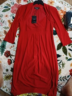 Allen Schwartz A.B.S Collection Classic Holiday Women’s Size Medium Red Dress - Image 1 of 4